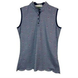 Callaway Ladies Flamingo Sleeveless Polo Shirt Medium